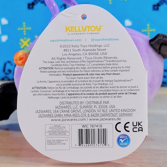 Squishmallow Blaze the Monster 3" Clip UltraSoft Stuffed Halloween Toy Plush NWT - Picture 12 of 12